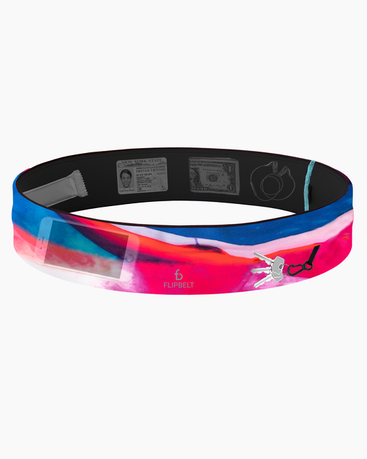 FlipBelt Classic Running Belt - Acrylic Summer