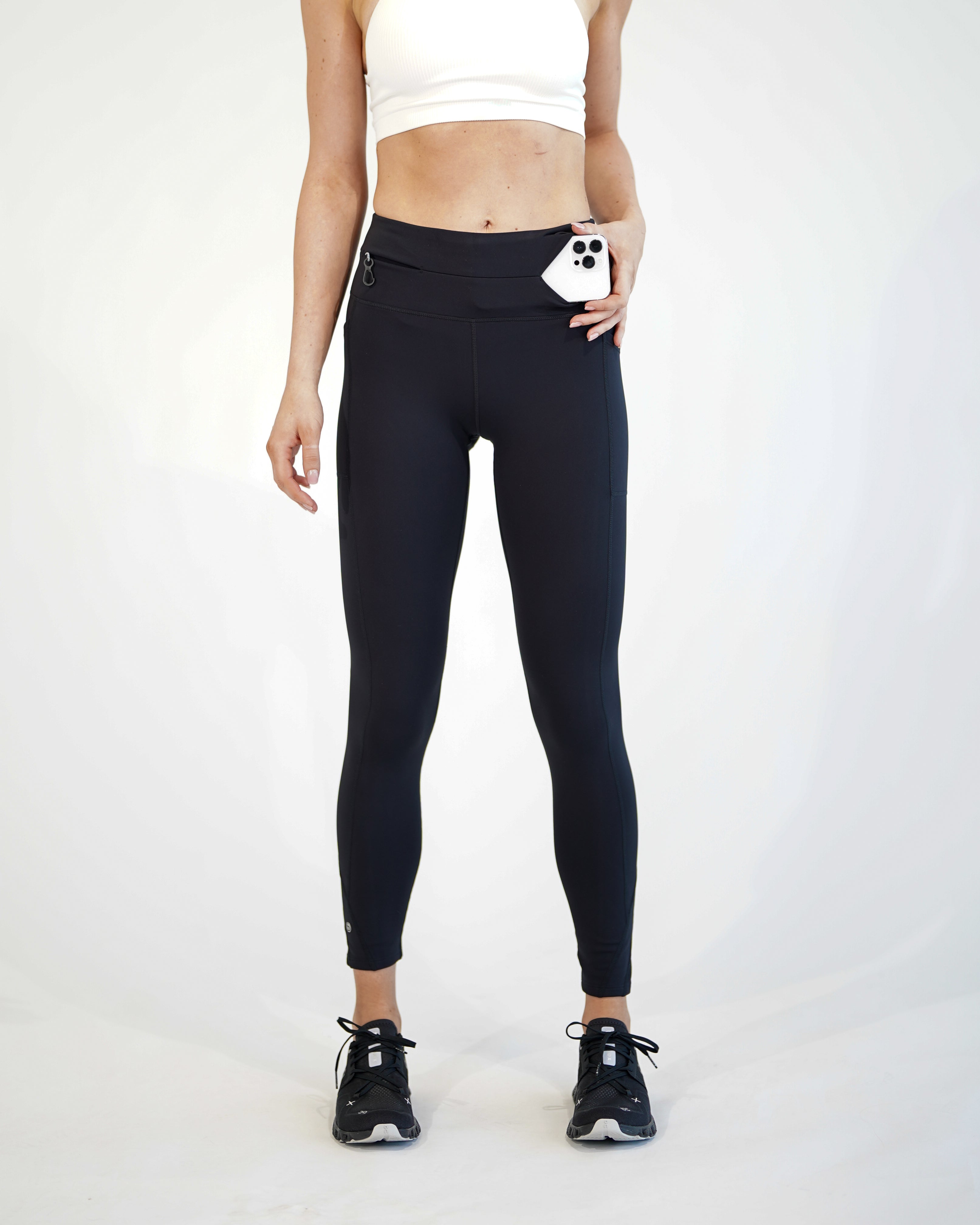Women's Mid-Weight Running Leggings with Pockets