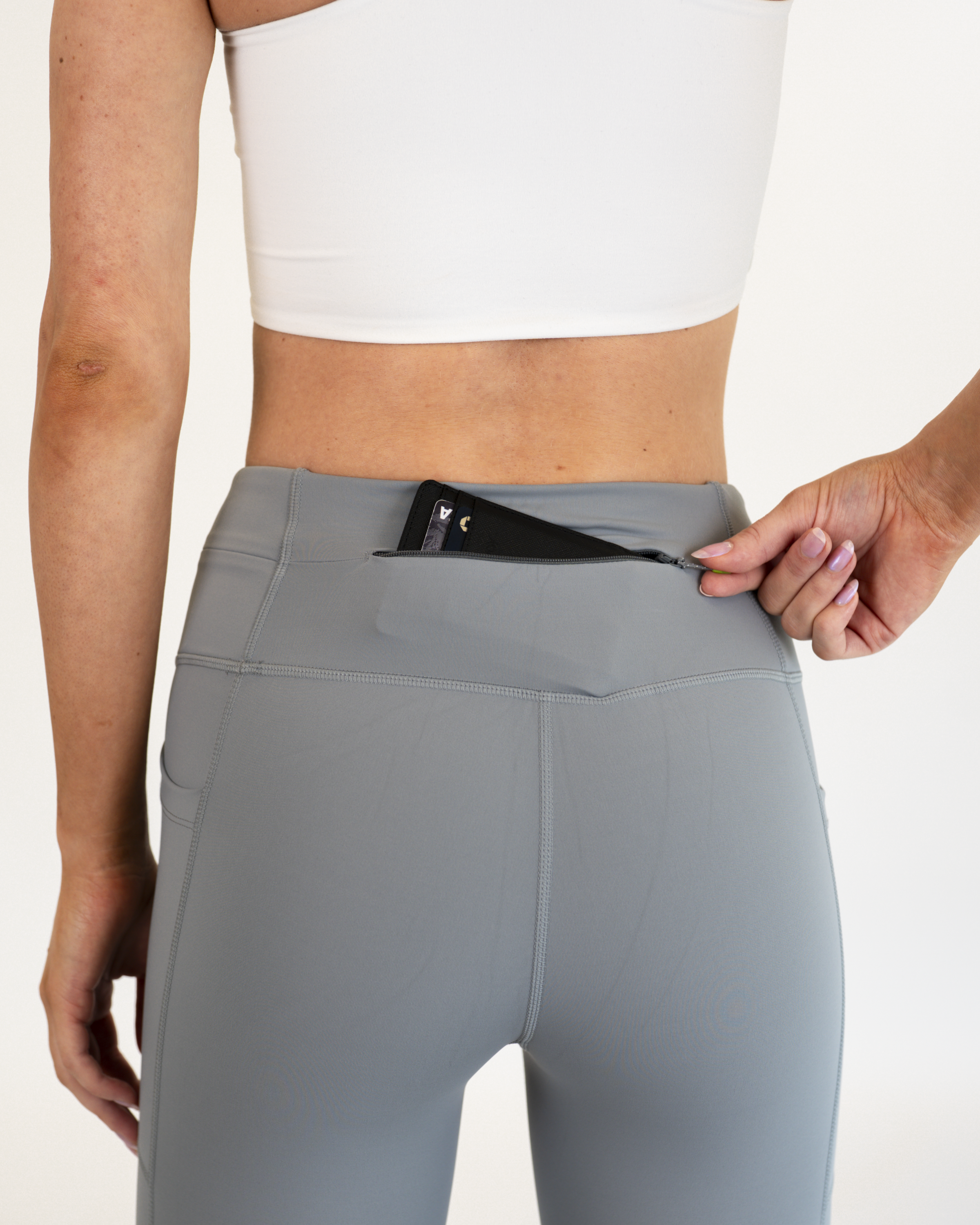 Women's Zipper Running Crops